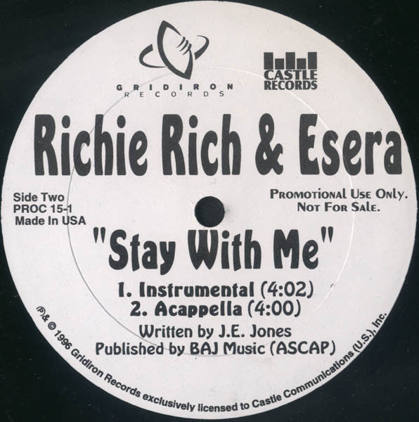 Richie Rich (2) & Esera* : Stay With Me (12", Single, Promo)