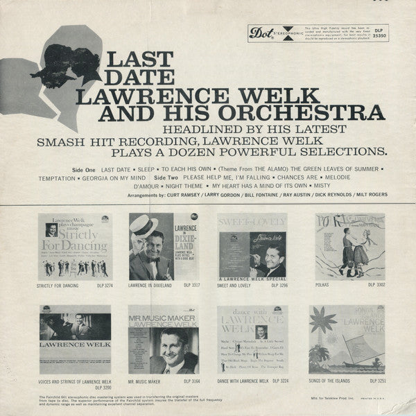 Lawrence Welk And His Orchestra : Last Date (LP, Album)