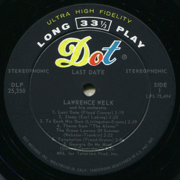 Lawrence Welk And His Orchestra : Last Date (LP, Album)