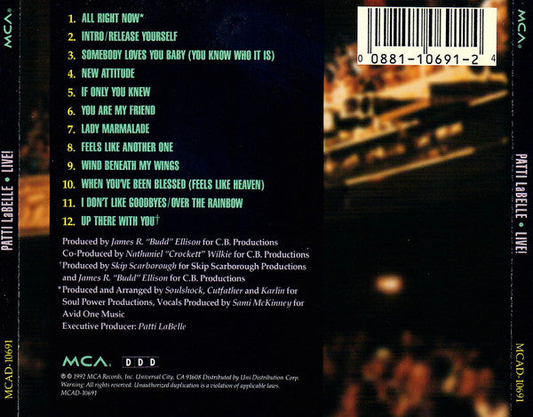 Patti Labelle : Live! (CD, Album, RE, UNI)
