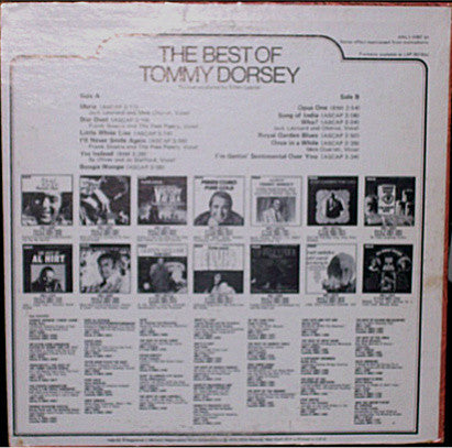 Tommy Dorsey And His Orchestra : The Best Of Tommy Dorsey (LP, Comp, RE)