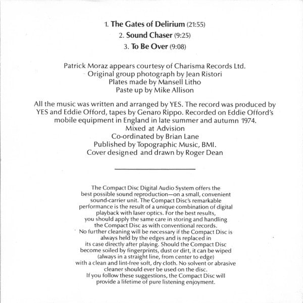 Yes : Relayer (CD, Album, RE)