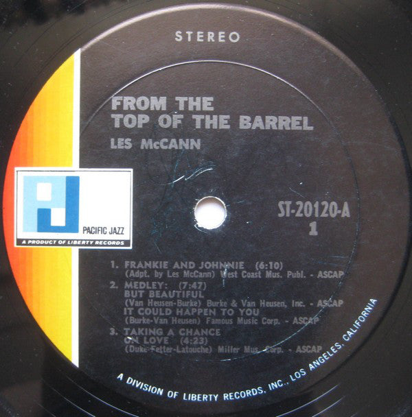 Les McCann : From The Top Of The Barrel (LP, Album, Gat)