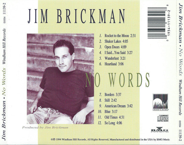 Jim Brickman : No Words (CD, Album, RE)