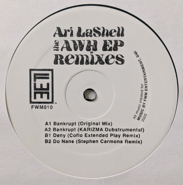 Ari LaShell : Awh EP - The Remixes (12", EP)