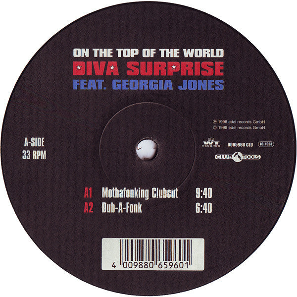 Diva Surprise Feat. Georgia Jones : On The Top Of The World (12")