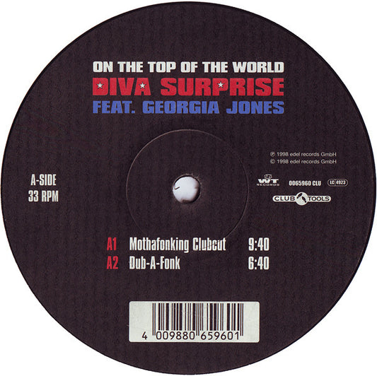 Diva Surprise Feat. Georgia Jones : On The Top Of The World (12")