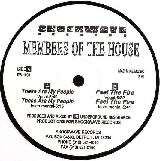 Members Of The House : These Are My People (12")