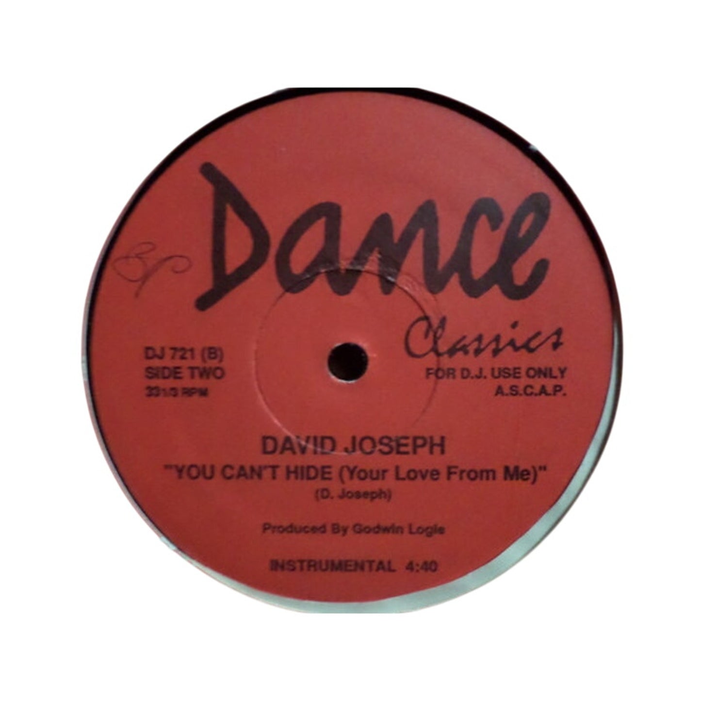 David Joseph – You Can't Hide (Your Love From Me) (12”)