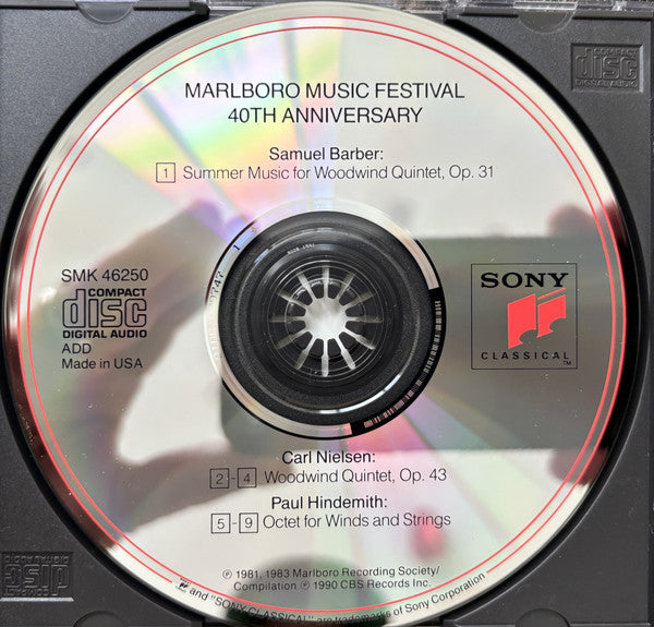 Barber* / Nielsen* / Hindemith* : Summer Music For Woodwind Quintet / Woodwind Quintet / Octet For Winds & Strings (CD, Album, Comp, Club, RE)