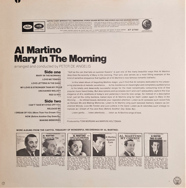 Al Martino : Mary In The Morning (LP, Album)