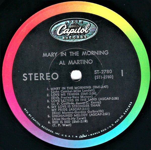 Al Martino : Mary In The Morning (LP, Album)