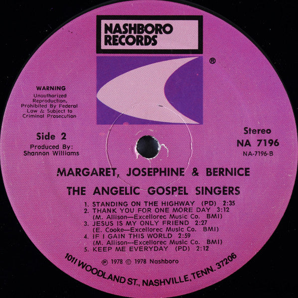 The Angelic Gospel Singers : Margaret, Josephine And Bernice (LP)