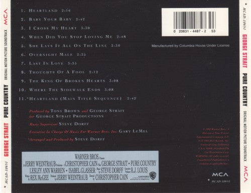 George Strait : Pure Country (Original Motion Picture Soundtrack) (CD, Album, Club, Col)