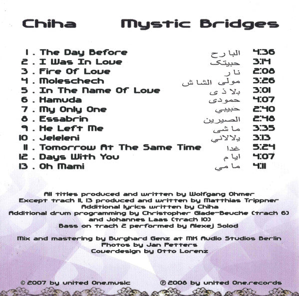 Chiha : Mystic Bridges (CD, Album)