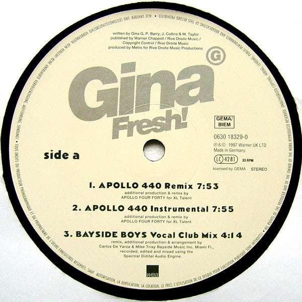 Gina G : Fresh! (12")