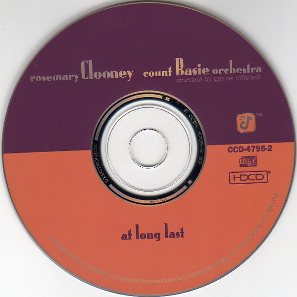 Rosemary Clooney / The Count Basie Orchestra* : At Long Last (HDCD, Album)