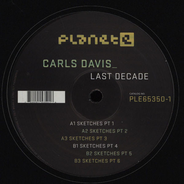 Carls Davis : Last Decade EP (12")