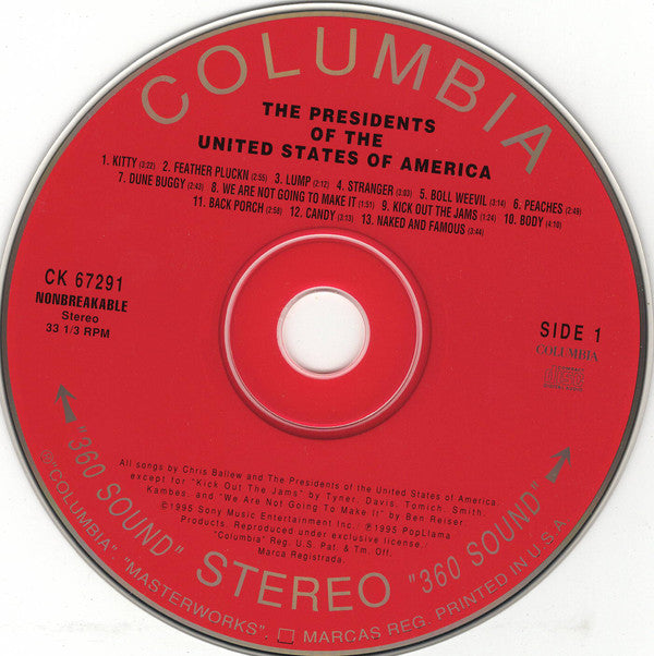 The Presidents Of The United States Of America : The Presidents Of The United States Of America (CD, Album, Pit)