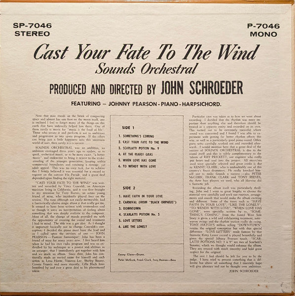 Sounds Orchestral : Cast Your Fate To The Wind (LP, Album, Mono)