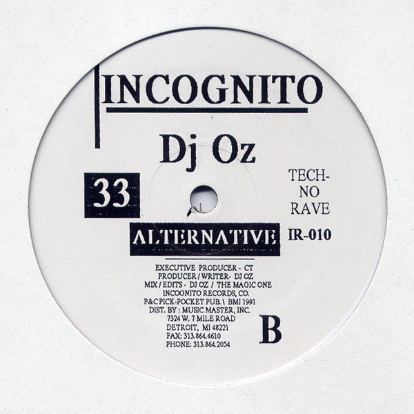 DJ Oz : Technozone / Alternative (12")