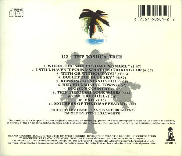 U2 : The Joshua Tree (CD, Album)