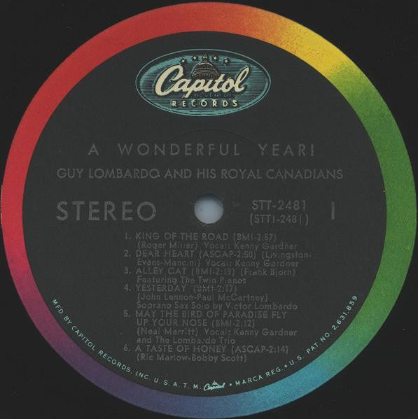 Guy Lombardo And His Royal Canadians : A Wonderful Year! Guy Lombardo And His Royal Canadians Play Their Sweetest Swinging Versions Of The Newest Hits! (LP, Album)