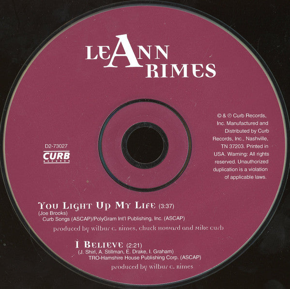 LeAnn Rimes : You Light Up My Life (CD, Single)