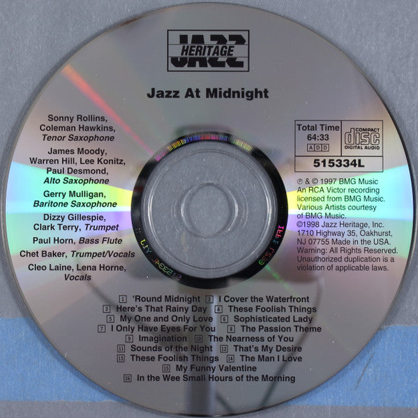 Various : Jazz At Midnight (CD, Comp)