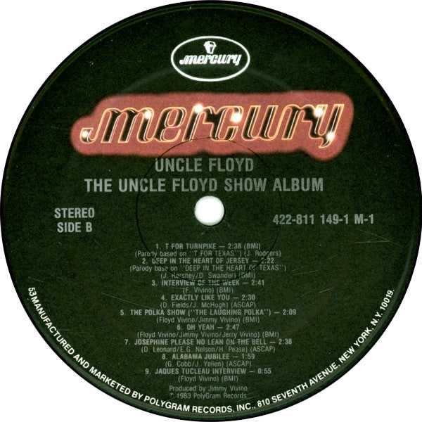 Uncle Floyd : The Uncle Floyd Show Album (LP, Album)