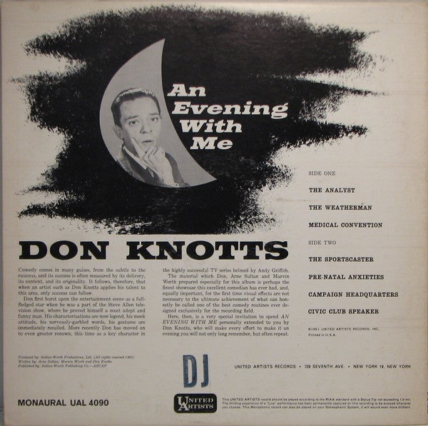 Don Knotts : An Evening With Me (LP, Mono)