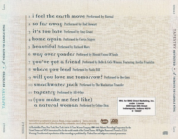 Various : Tapestry Revisited: A Tribute To Carole King (CD, Album, Club)