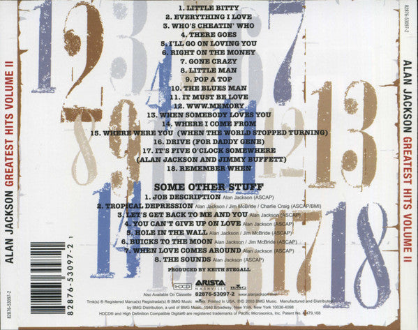 Alan Jackson (2) : Greatest Hits Volume II (And Some Other Stuff) (2xHDCD, Comp)