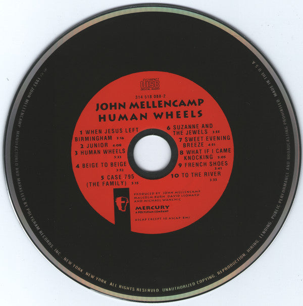 John Mellencamp* : Human Wheels (CD, Album)
