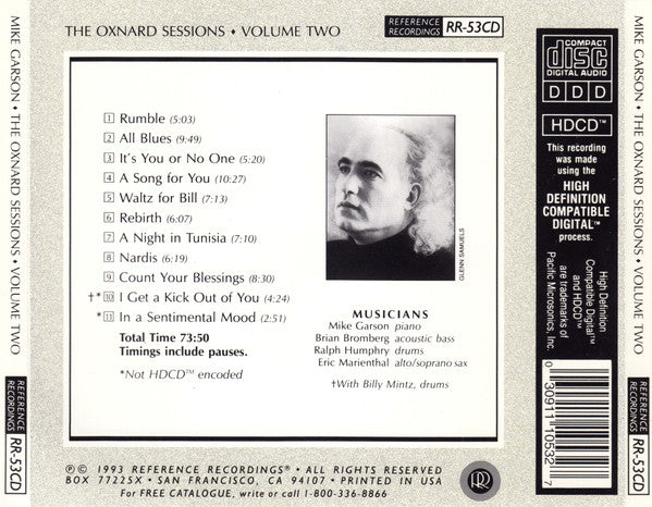 Mike Garson : The Oxnard Sessions Volume Two (HDCD, Album)