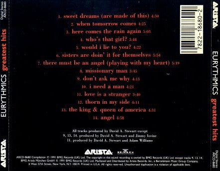 Eurythmics : Greatest Hits (CD, Comp, Club)