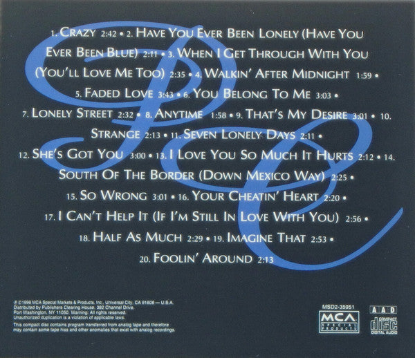 Patsy Cline : All-Time Greatest Hits (2xCD, Comp)