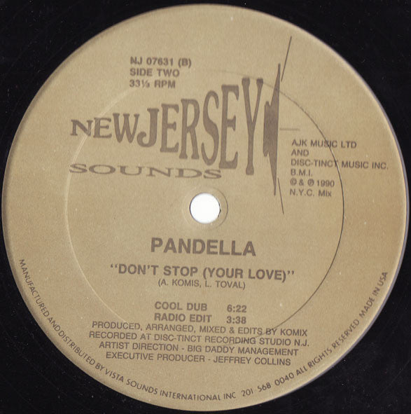 Pandella : Don't Stop (Your Love) (12")