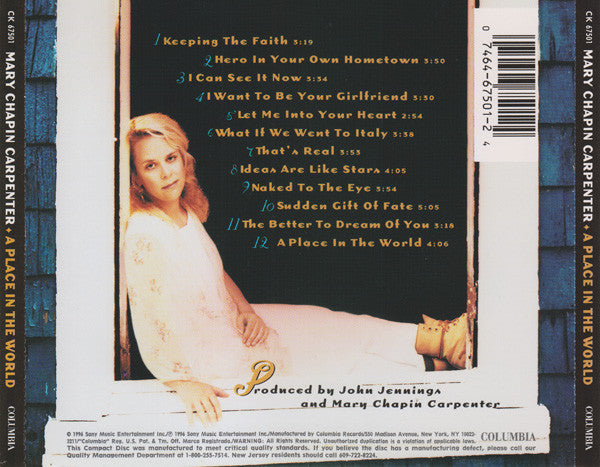 Mary Chapin Carpenter : A Place In The World (CD, Album)