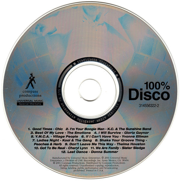 Various : 100% Disco (CD, Comp)