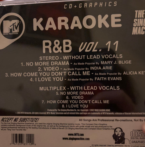 Unknown Artist : R&B Hits Vol. 11 (CD+G, Comp)