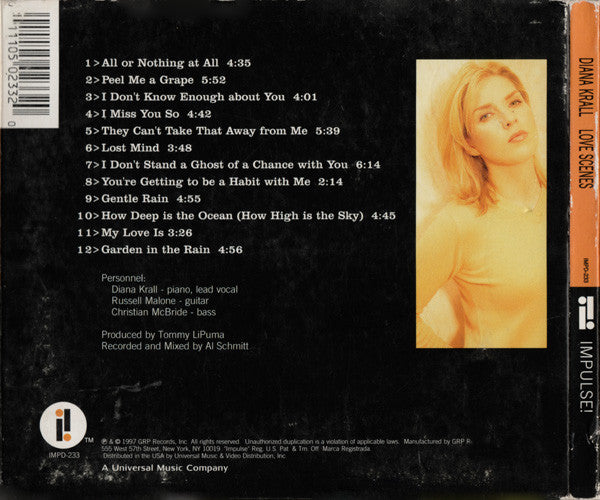 Diana Krall : Love Scenes (CD, Album, Dig)