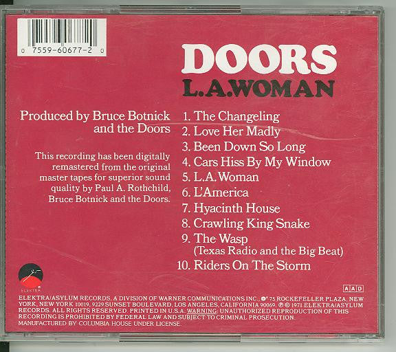 Doors* : L.A. Woman (CD, Album, Club, RE, RM)