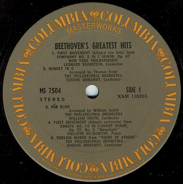 Beethoven* : Beethoven's Greatest Hits (LP, Comp)