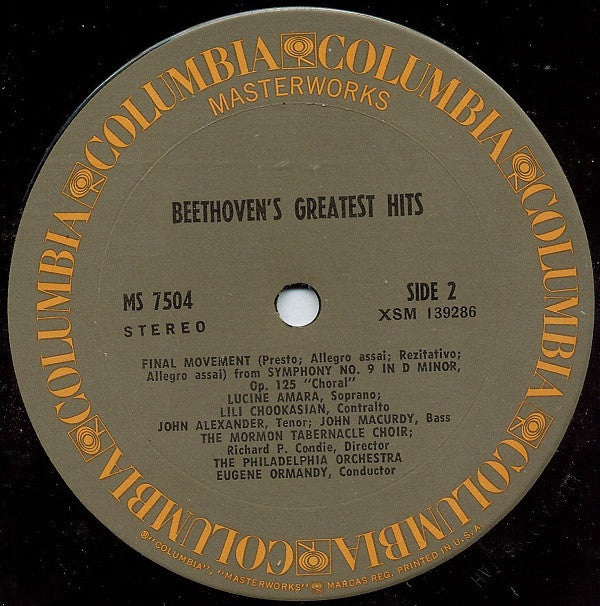 Beethoven* : Beethoven's Greatest Hits (LP, Comp)