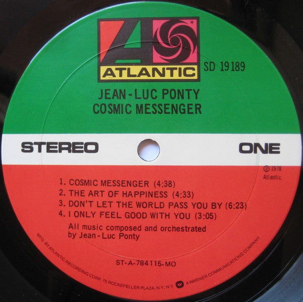 Jean-Luc Ponty : Cosmic Messenger (LP, Album, MO )