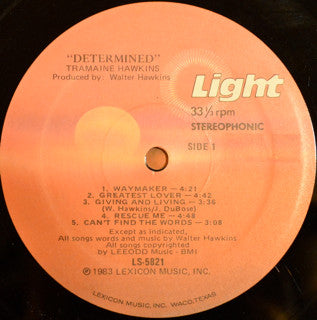 Tramaine Hawkins : Determined (LP, Album)