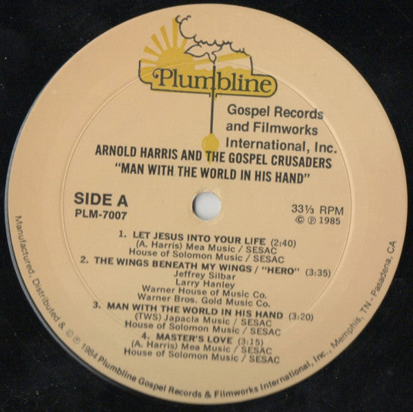 Arnold Harris (2) & The Gospel Crusaders (7) : Man With The World In His Hand (LP, Album)