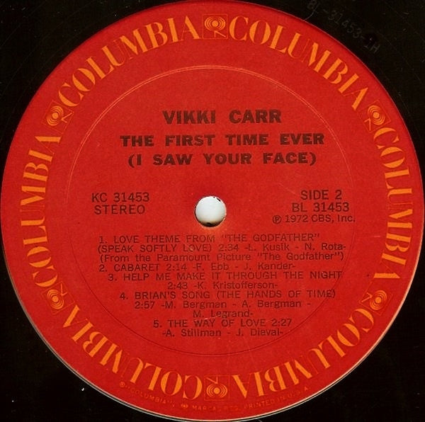 Vikki Carr : The First Time Ever (I Saw Your Face) (LP)