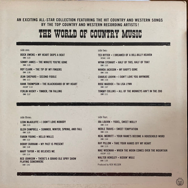 Various : The World Of Country Music (2xLP, Comp, Ter)